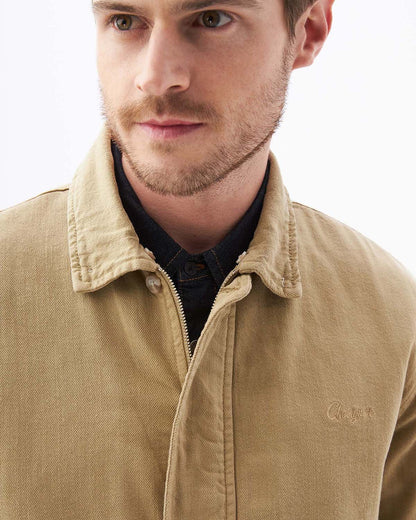 SHERPA NECK JACKET IN BEIGE