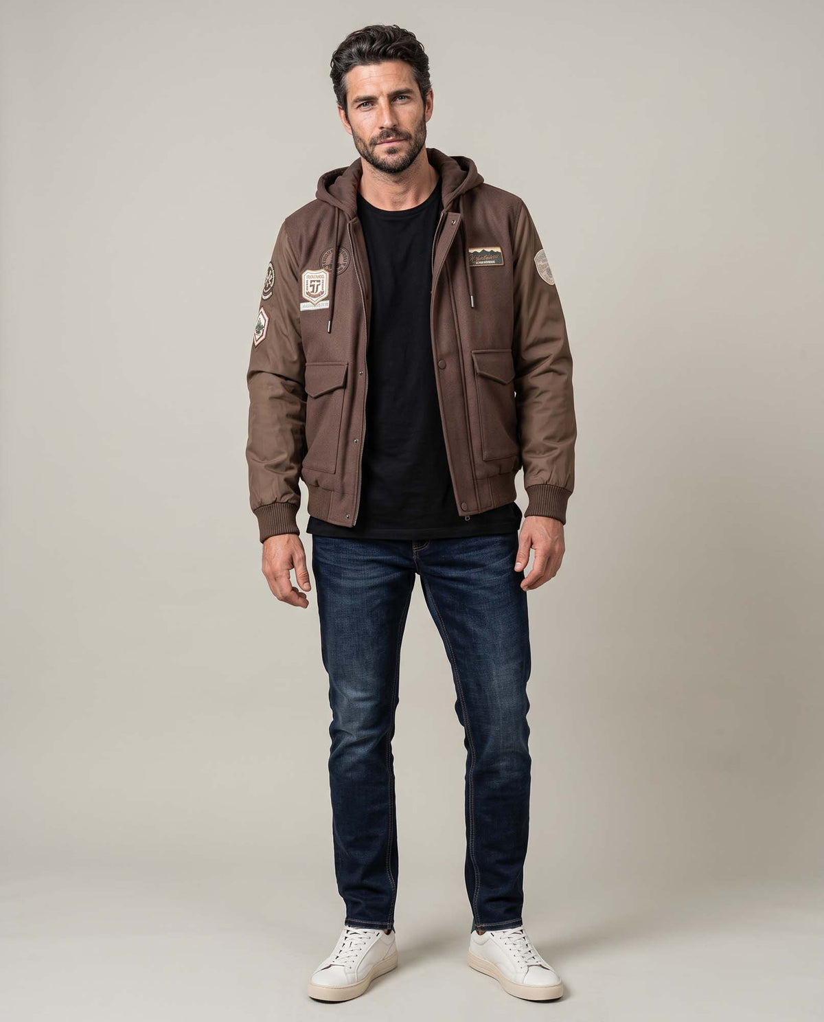 Men's Bomber Jacket - Brown 63_622H006_CAF181024_4
