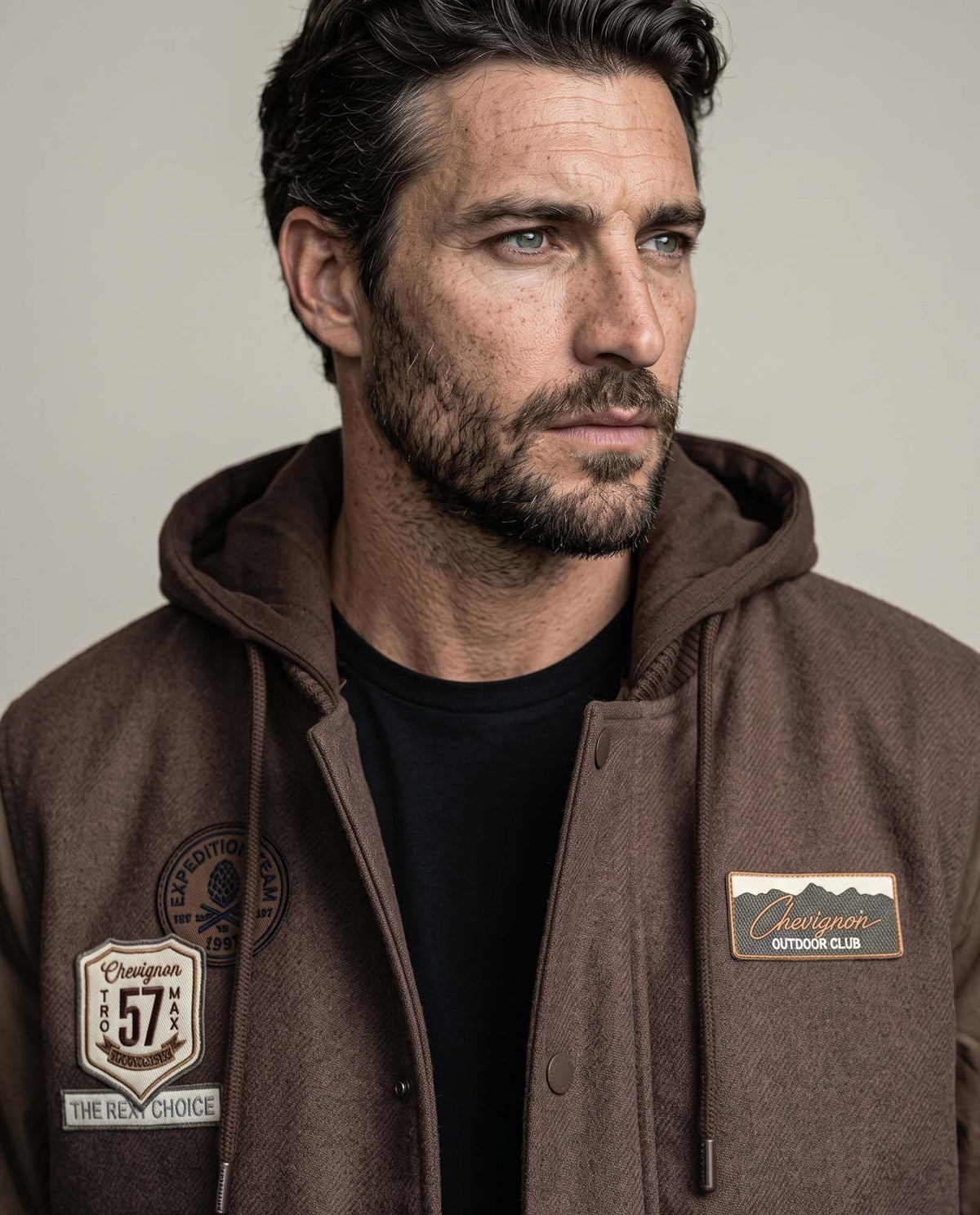 Men's Bomber Jacket - Brown 63_622H006_CAF181024_5