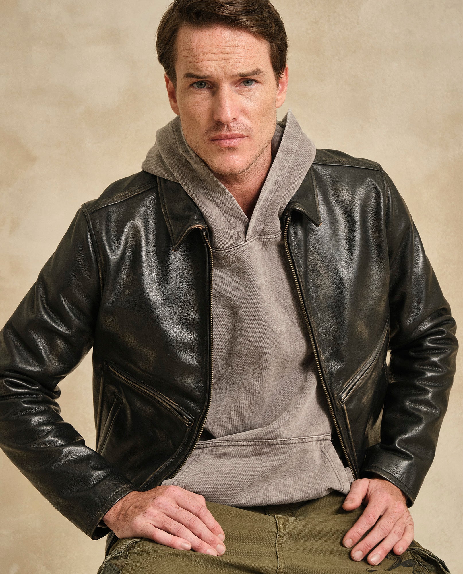 CHEVIGNON レザージャケット EXPEDITIONARY FORCES Leather jacket Chevignon Brown size XXL International in Leather