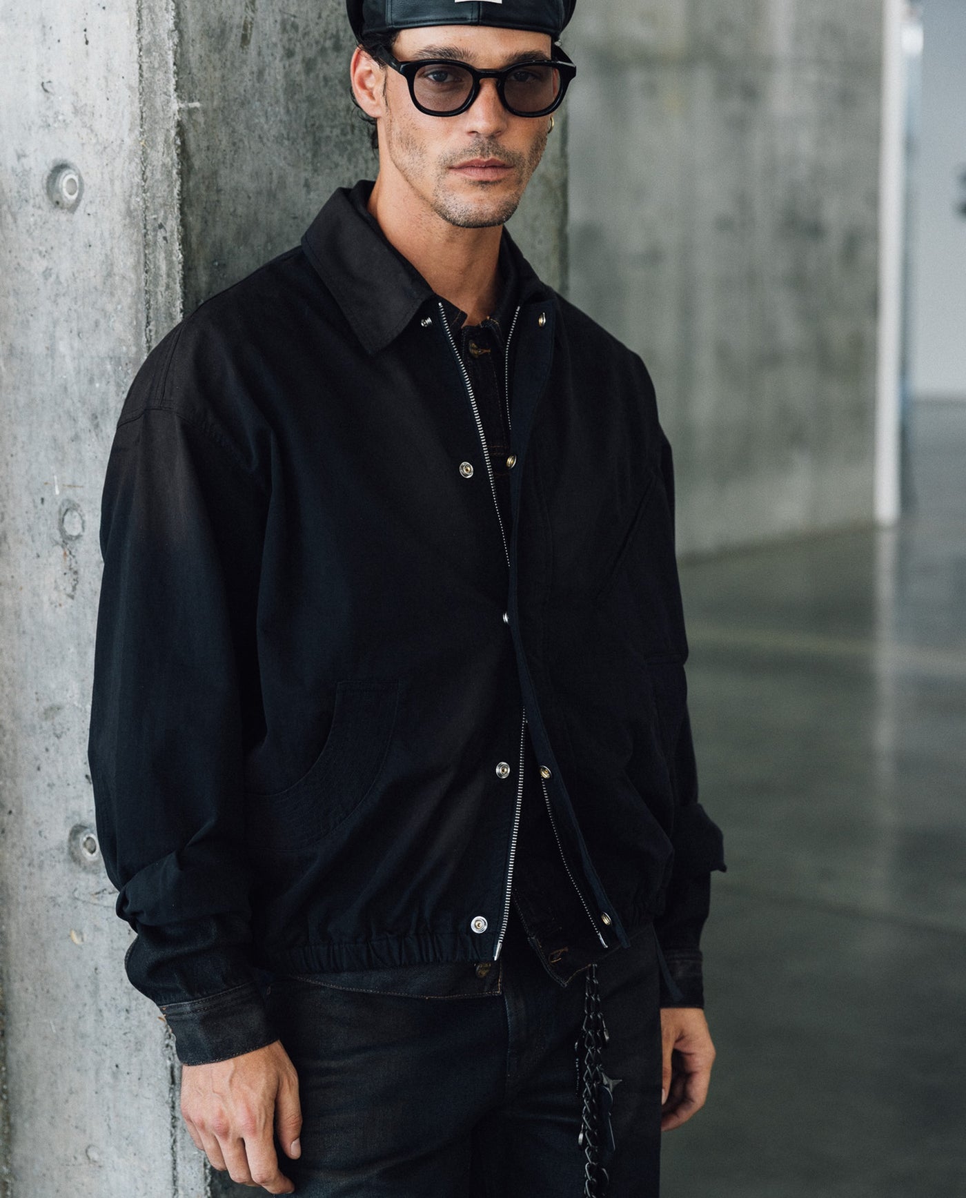 Mens Oversized Lightweight Bomber Jacket - Special Collection - Black 63_624H500_NEG194007_3