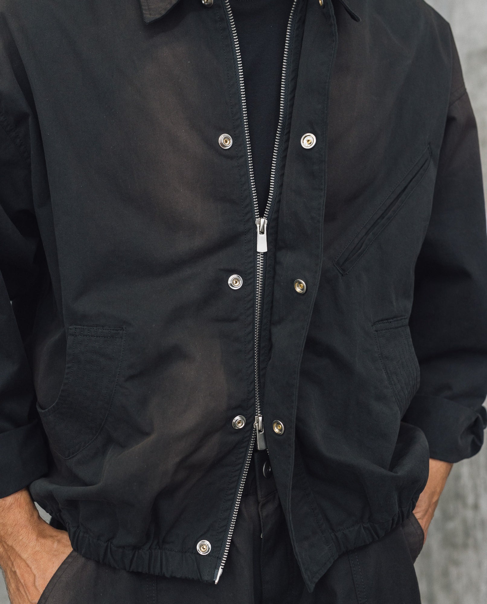 Mens Oversized Lightweight Bomber Jacket - Special Collection - Black 63_624H500_NEG194007_6