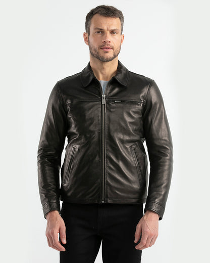 BLOUSON BIKE JACKET IN BLACK
