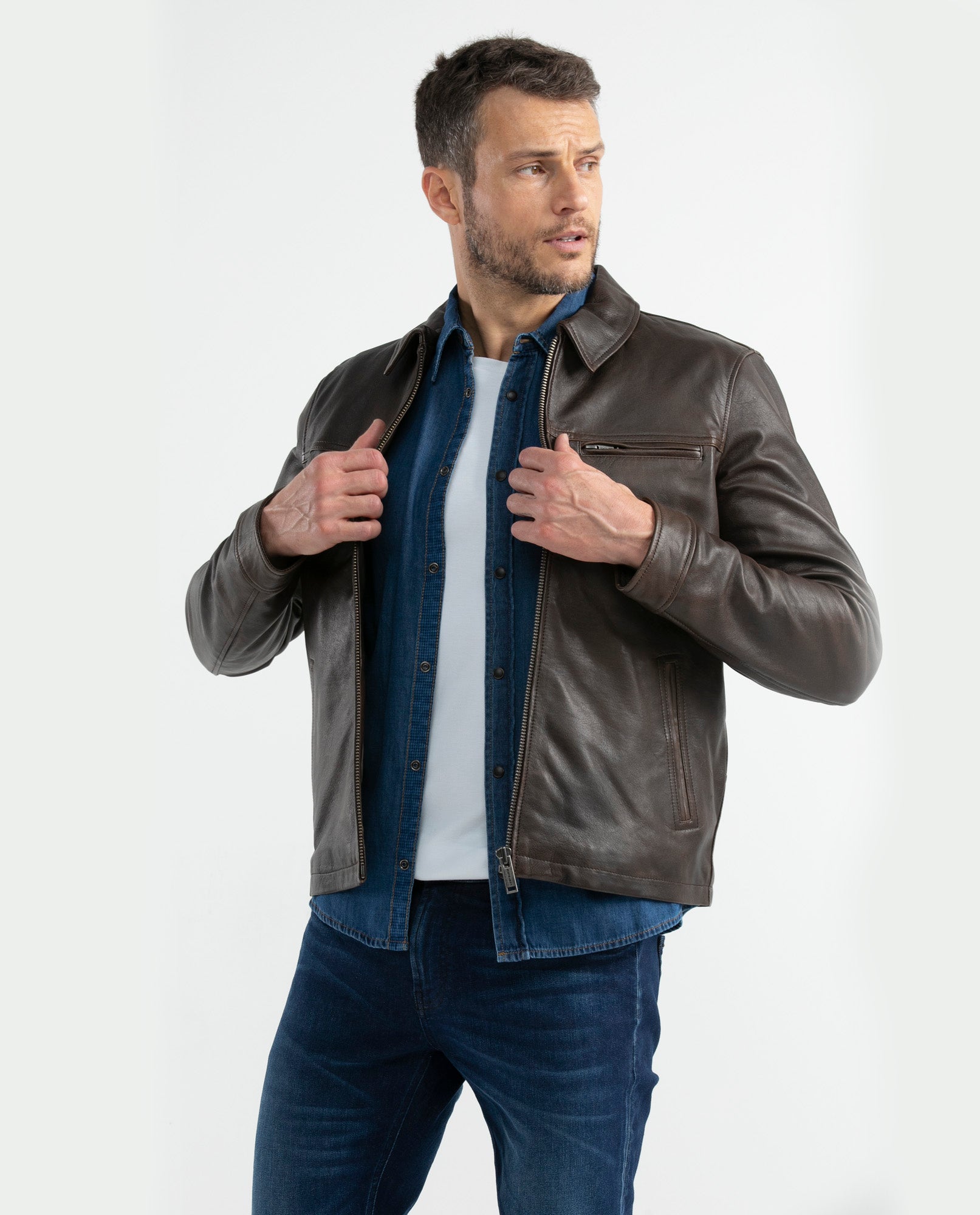 Men's Classic Lambskin Jacket Timeless Design Chevignon - 6