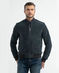 Men's Teddy Jacket Calfskin High Collar - 2