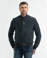 Men's Teddy Jacket Calfskin High Collar - 2