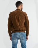 BOMBER EN DAIM MARRON