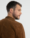 BOMBER EN DAIM MARRON