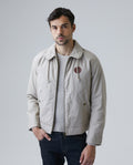 Men's Packable Hood High Neck Jacket in Cotton - 1