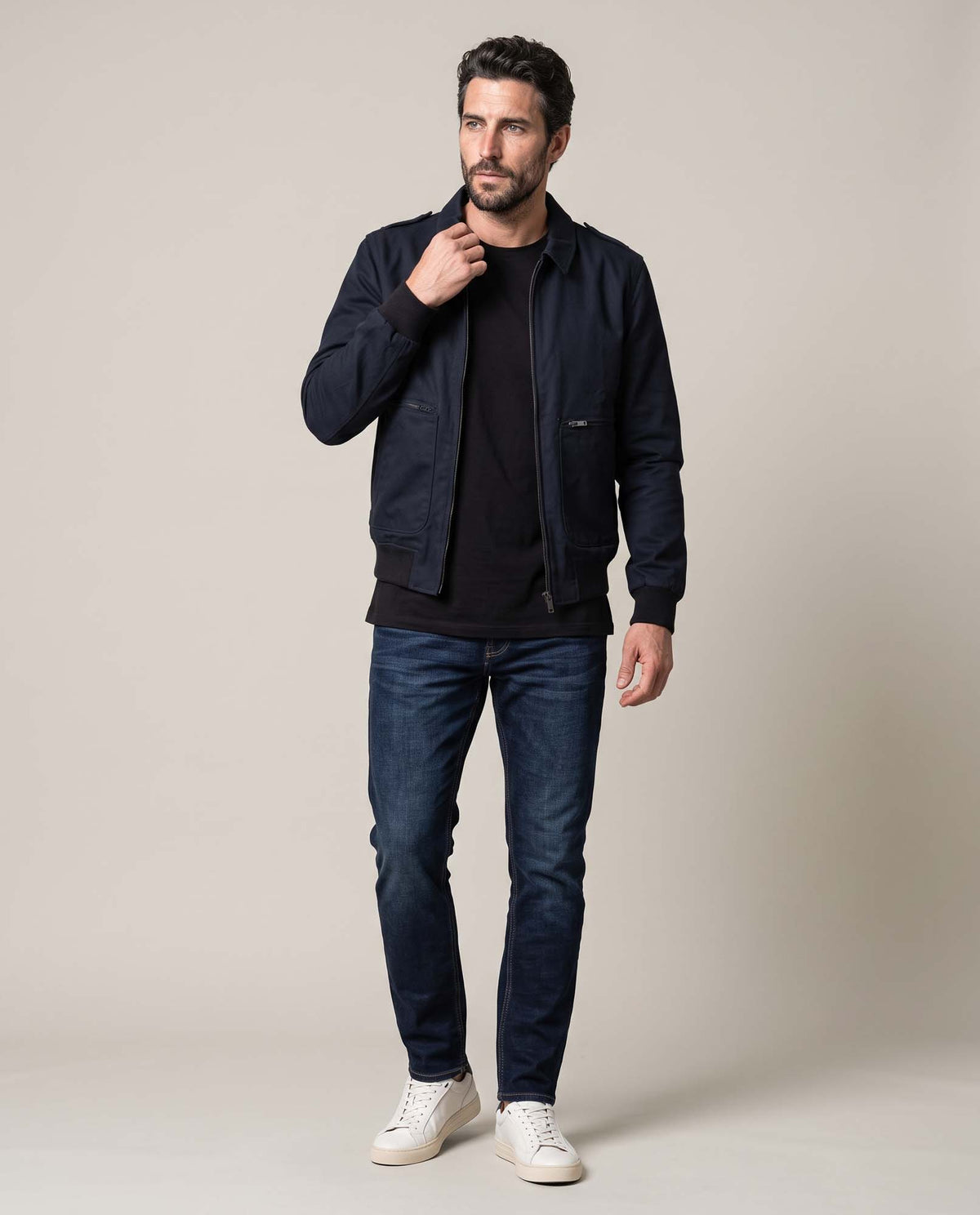 Men´s Shirt Collar Jacket - Blue 63_627D251_AZU194050_4