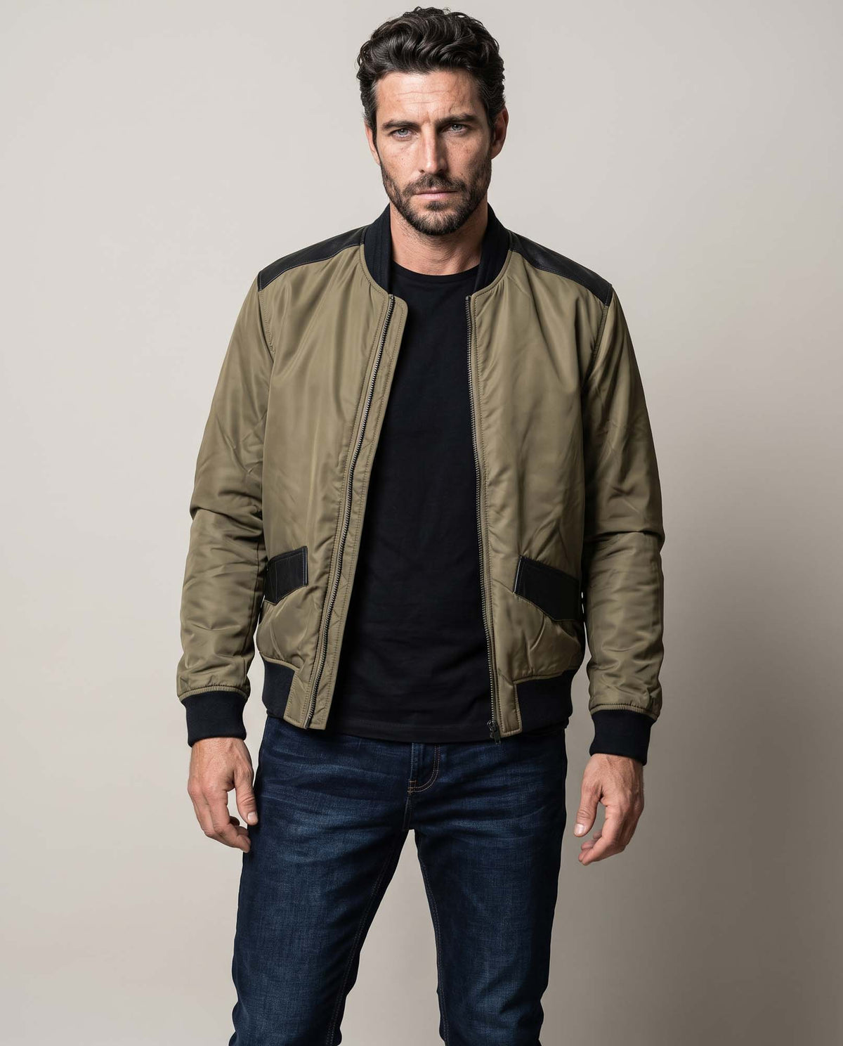 Men´s Bomber Jacket - Khaki 63_627D252_CAQ150309_0