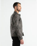 Men's Classic Leather Jacket Lambskin Shirt Collar 627D401 - 2