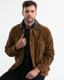 HUNTER FIELD SUEDE JACKET IN BROWN