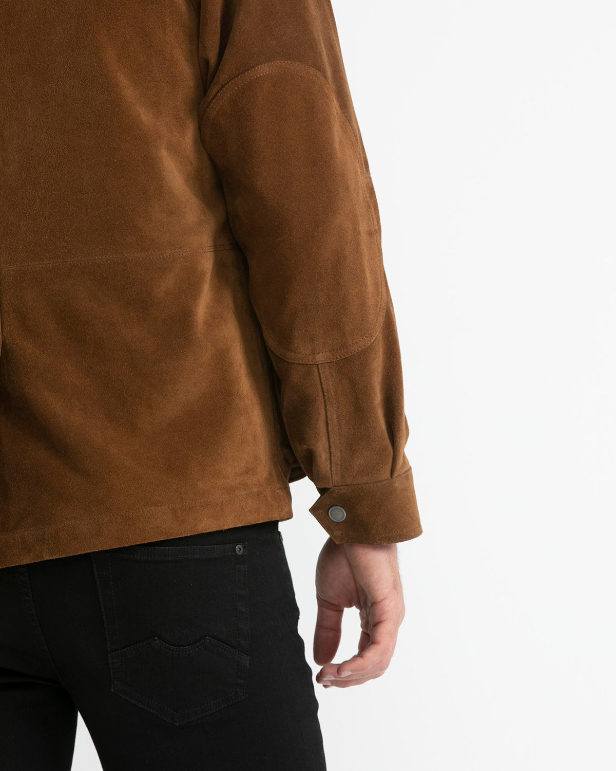 HUNTER FIELD SUEDE JACKET IN BROWN