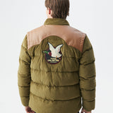 CORDUROY QUILTED TOGS PUFFER IN GREEN