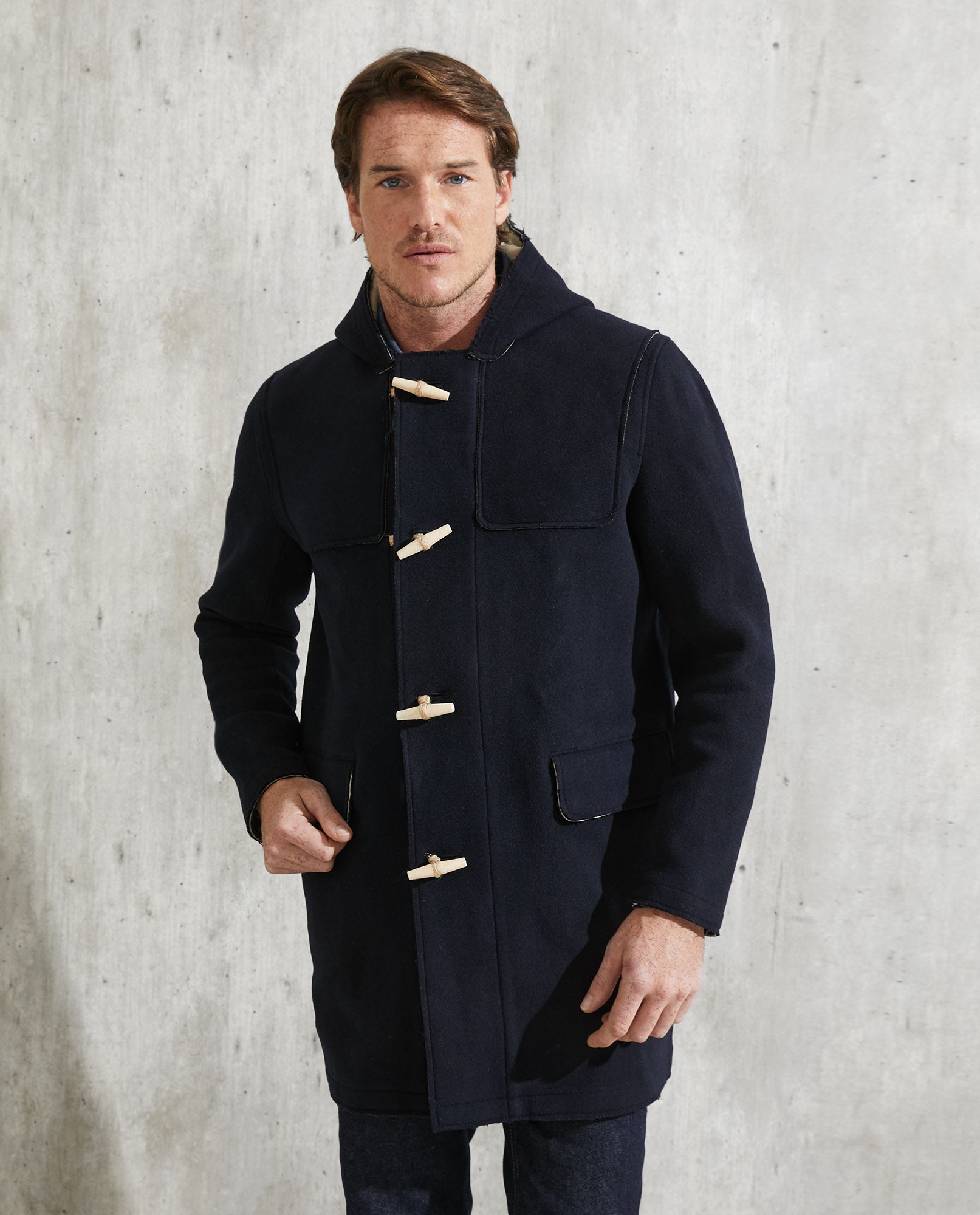 Men's Montgomery Coat Wool Blend Hood - 1