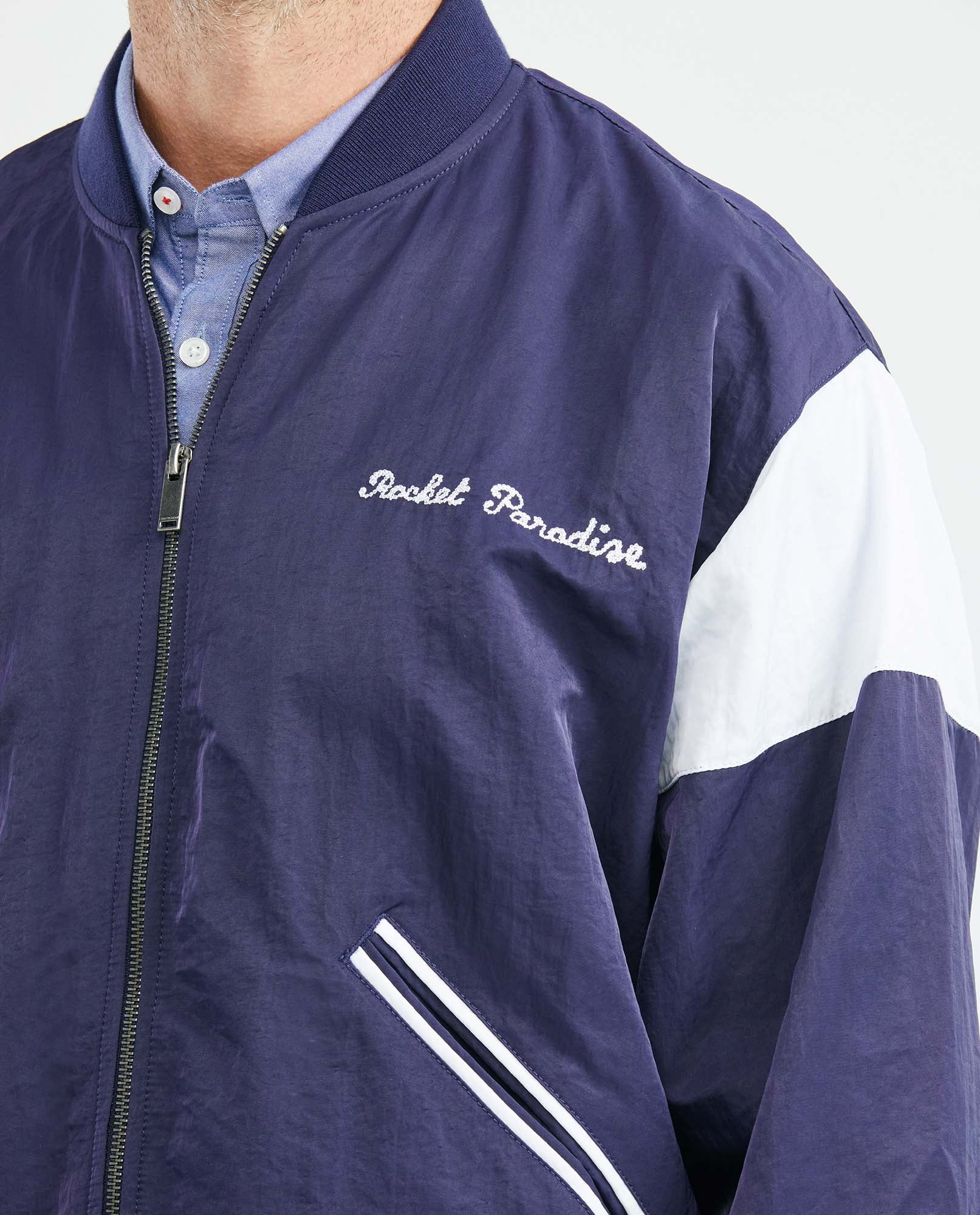 Men's Vintage American Jacket Contrast Sleeves in Polyamide - 3
