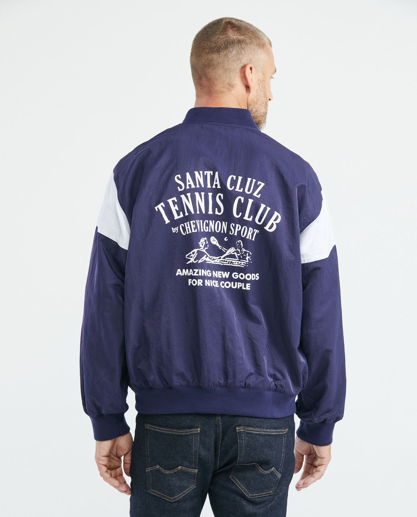 Men's Vintage American Jacket Contrast Sleeves in Polyamide - 5