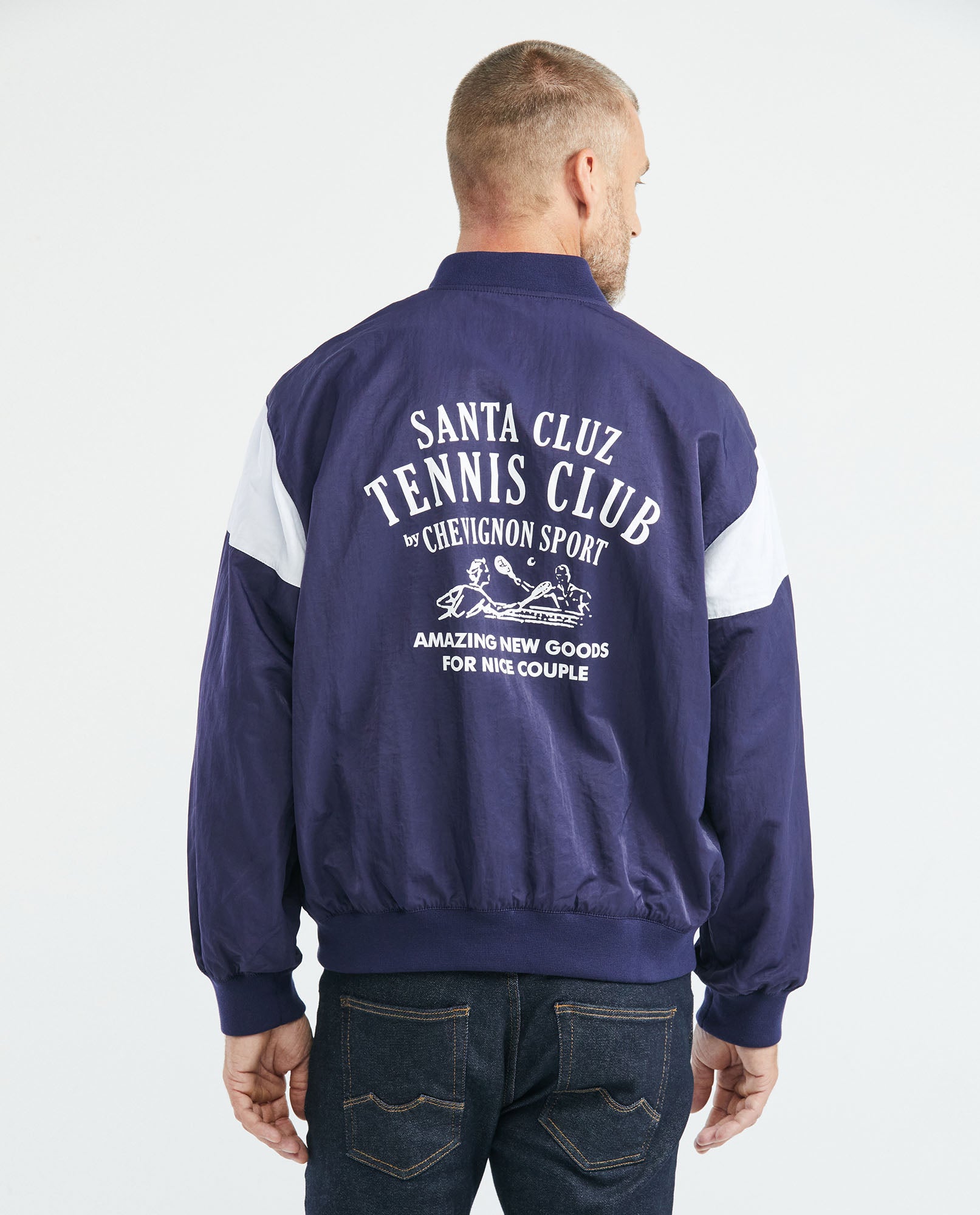 Men's Vintage American Jacket Contrast Sleeves in Polyamide - 5