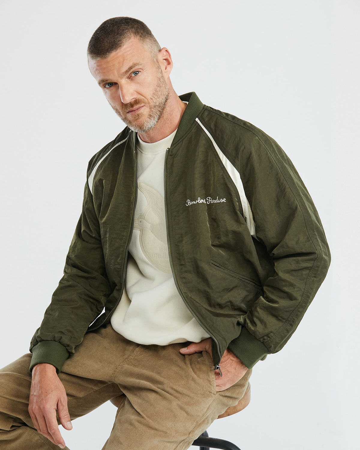 BOWLING TEDDY JACKET IN GREEN