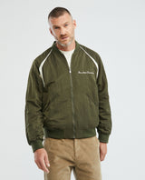 Men's Vintage Varsity Jacket White Contrast in Polyamide - 2