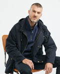 Men's Parka Double-Breasted Hood Golden Buttons - 1