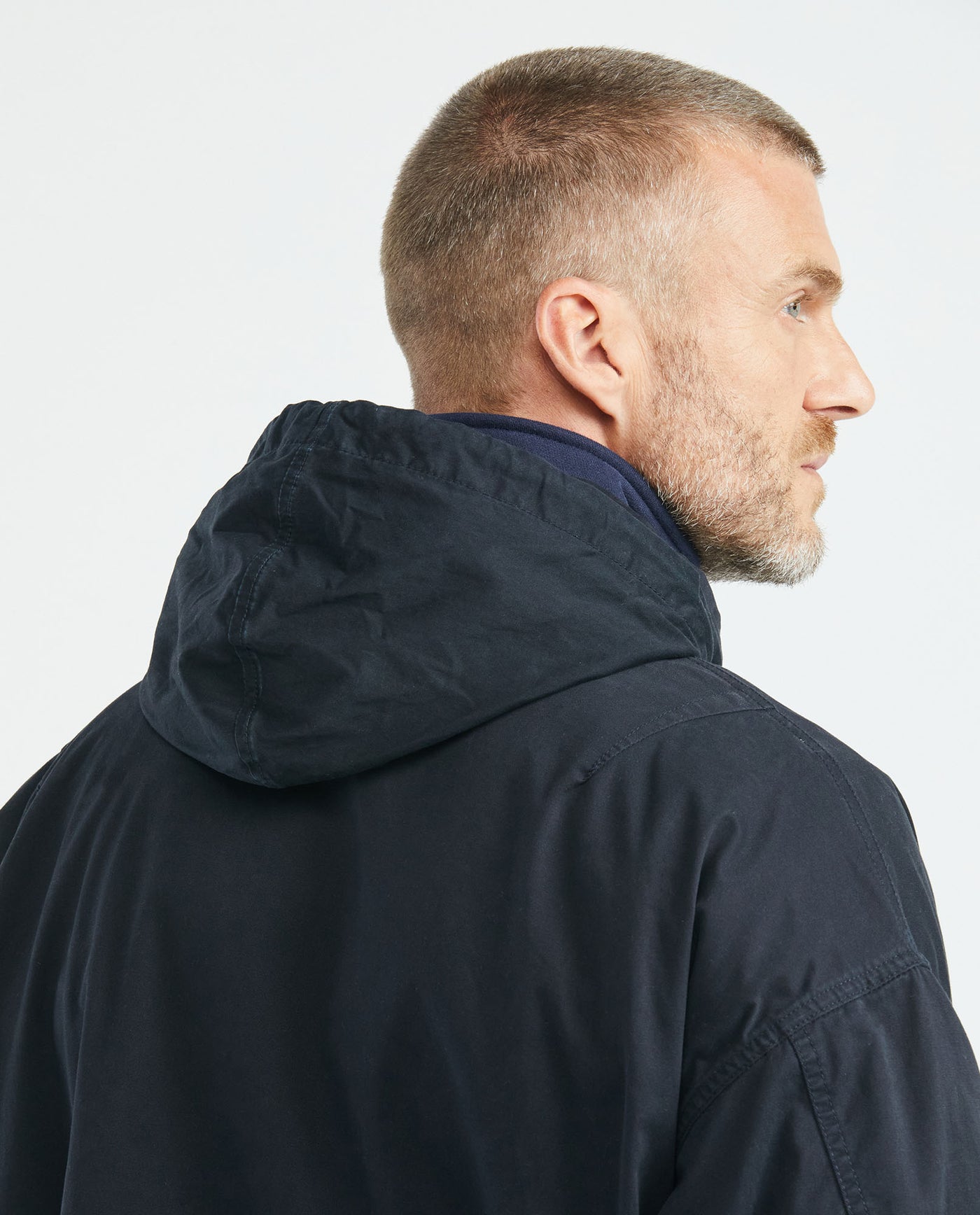 Men's Parka Double-Breasted Hood Golden Buttons - 7