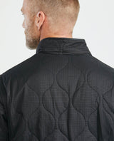 Men's Puffer High Neck Quilted Jacket Removable Sleeves in - 7