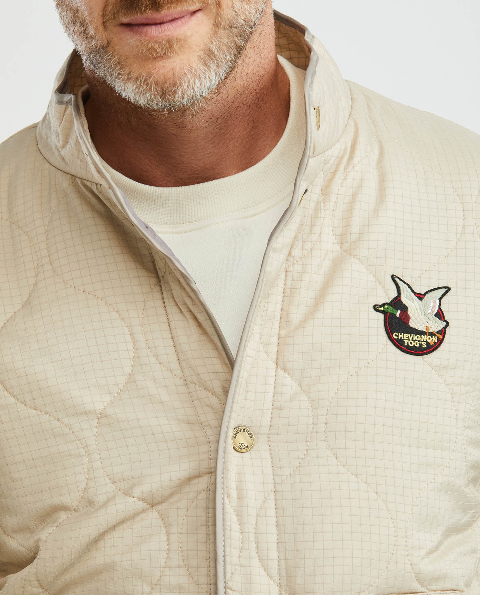 Men's Puffer High Neck Quilted Jacket Removable Sleeves in - 3