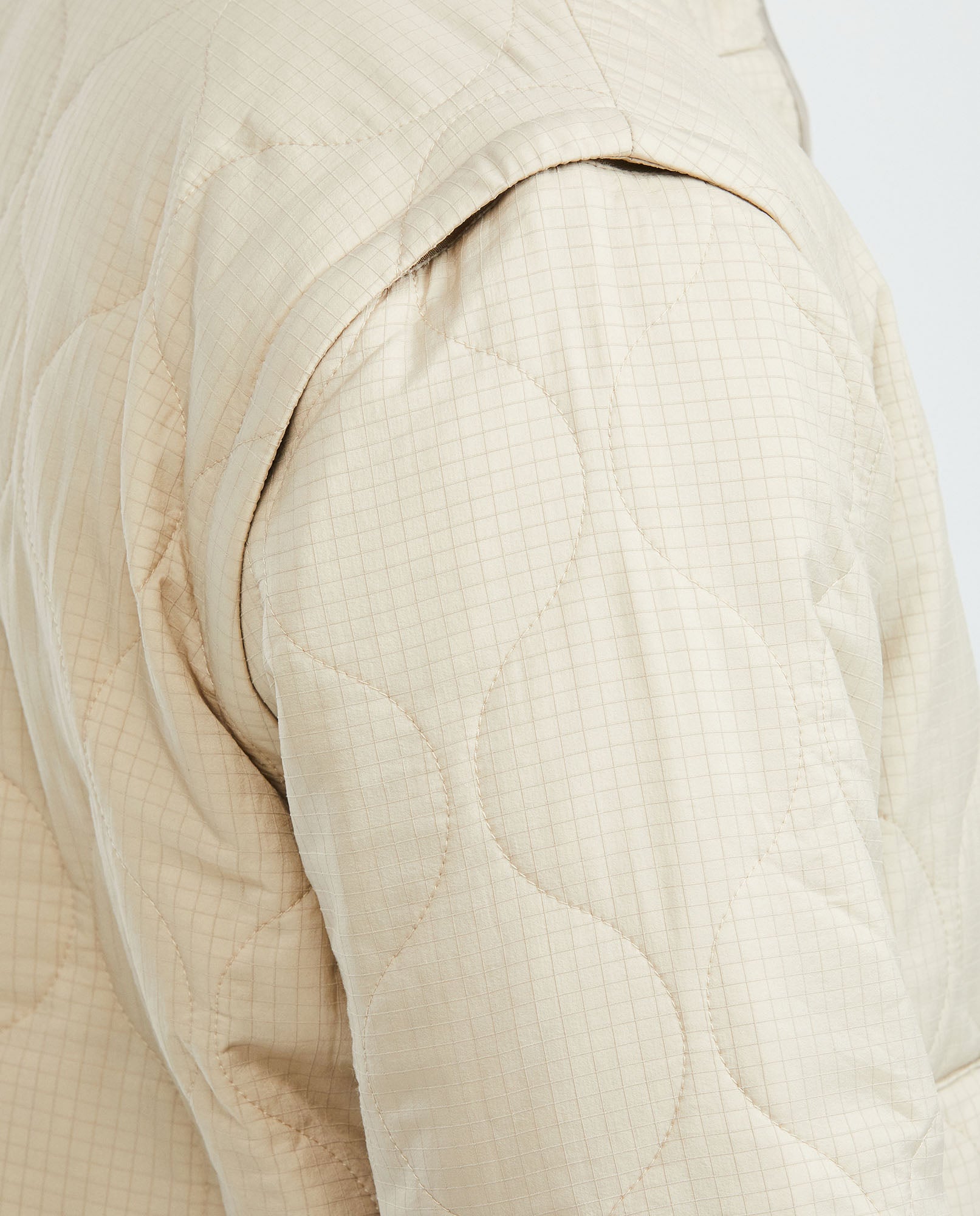 Men's Puffer High Neck Quilted Jacket Removable Sleeves in - 5