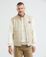 Men's Puffer High Neck Quilted Jacket Removable Sleeves in - 7