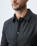Men's Varsity Leather Jacket Lambskin Elastic Details - 4