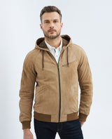 Men´s Goatskin Hoodie Jacket - Beige 63_627E205_BEI160906_0