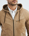 Men´s Goatskin Hoodie Jacket - Beige 63_627E205_BEI160906_5