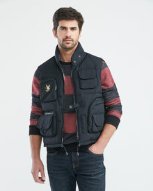 COMBAT TOGS QUILTED VEST IN BLACK