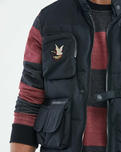 COMBAT TOGS QUILTED VEST IN BLACK