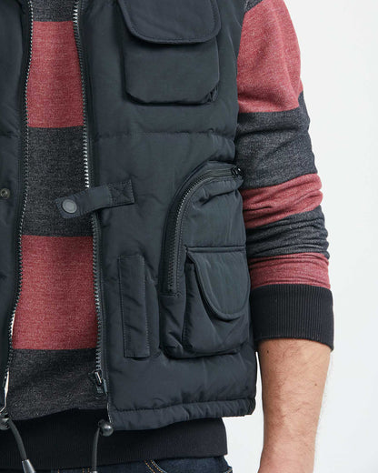COMBAT TOGS QUILTED VEST IN BLACK