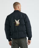 BOMBER CONVERTIBLE MATELASSÉ TOGS DOWN NOIR