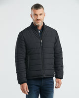 Men's Reversible Puffer Jacket Leather-Polyester Blend Double-Face - 5
