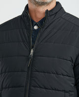 Men's Reversible Puffer Jacket Leather-Polyester Blend Double-Face - 7