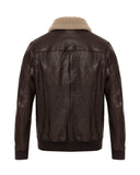 GYVER VINTAGE LEATHER JACKET IN BROWN