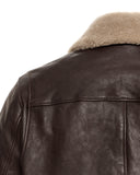 GYVER VINTAGE LEATHER JACKET IN BROWN