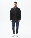 HUNTER FIELD SUEDE JACKET IN BLACK