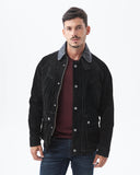 HUNTER FIELD SUEDE JACKET IN BLACK