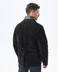 Men's Vintage Leather Jacket Contrast Collar Multiple Pockets - 4