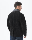 HUNTER FIELD SUEDE JACKET IN BLACK