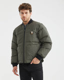 DUCK DOWN JACKET IN GREEN