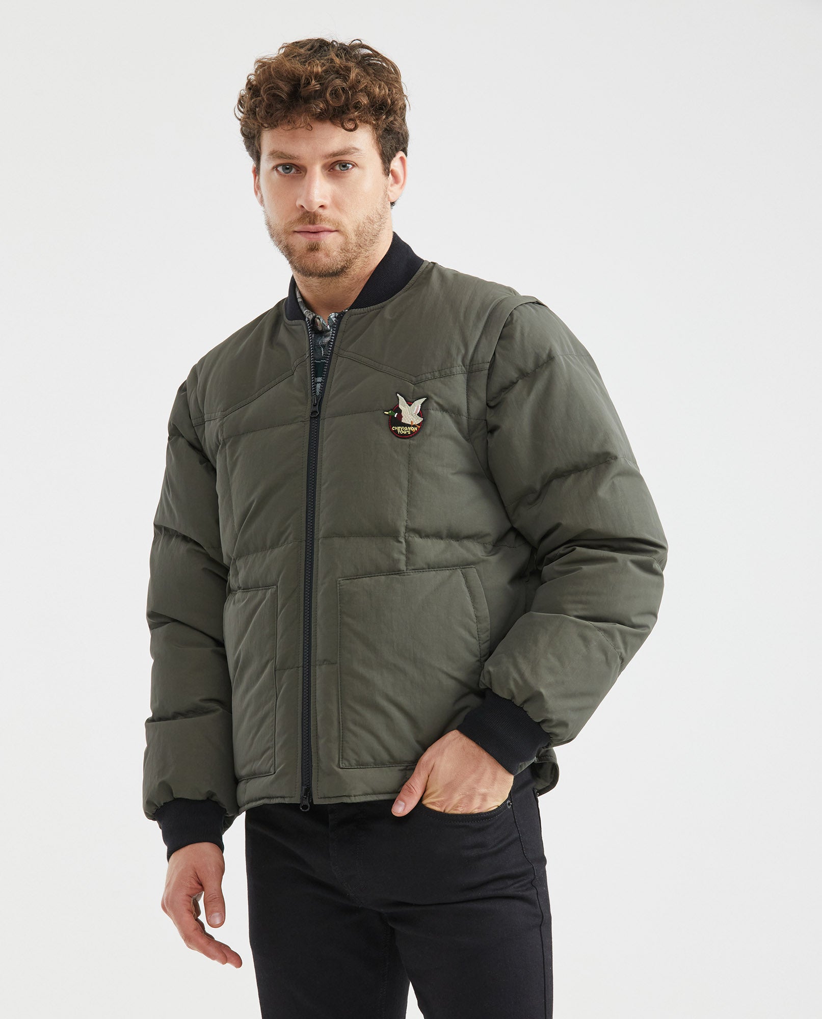 Men's Jackets - Khaki 627E455 - 1