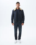 SHERPA NECK JACKET IN NAVY