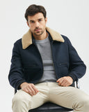 SHERPA NECK JACKET IN NAVY